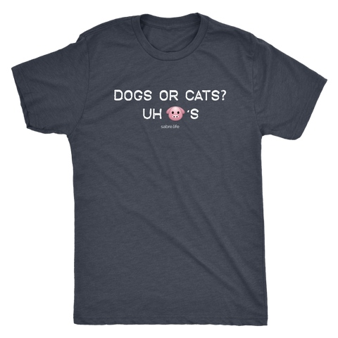 Dogs or Cats? Uh Pigs Mens Triblend T-Shirt