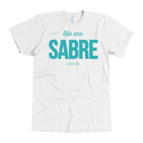 We Are Sabre American Apparel T-Shirt | Blue Logo