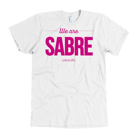 We Are Sabre American Apparel T-Shirt | Pink Logo
